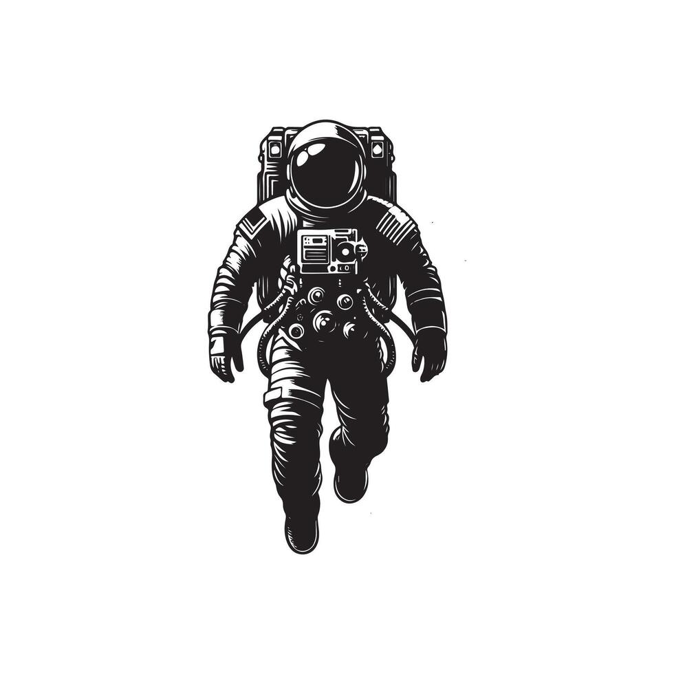 space astronaut illustration design on white background vector