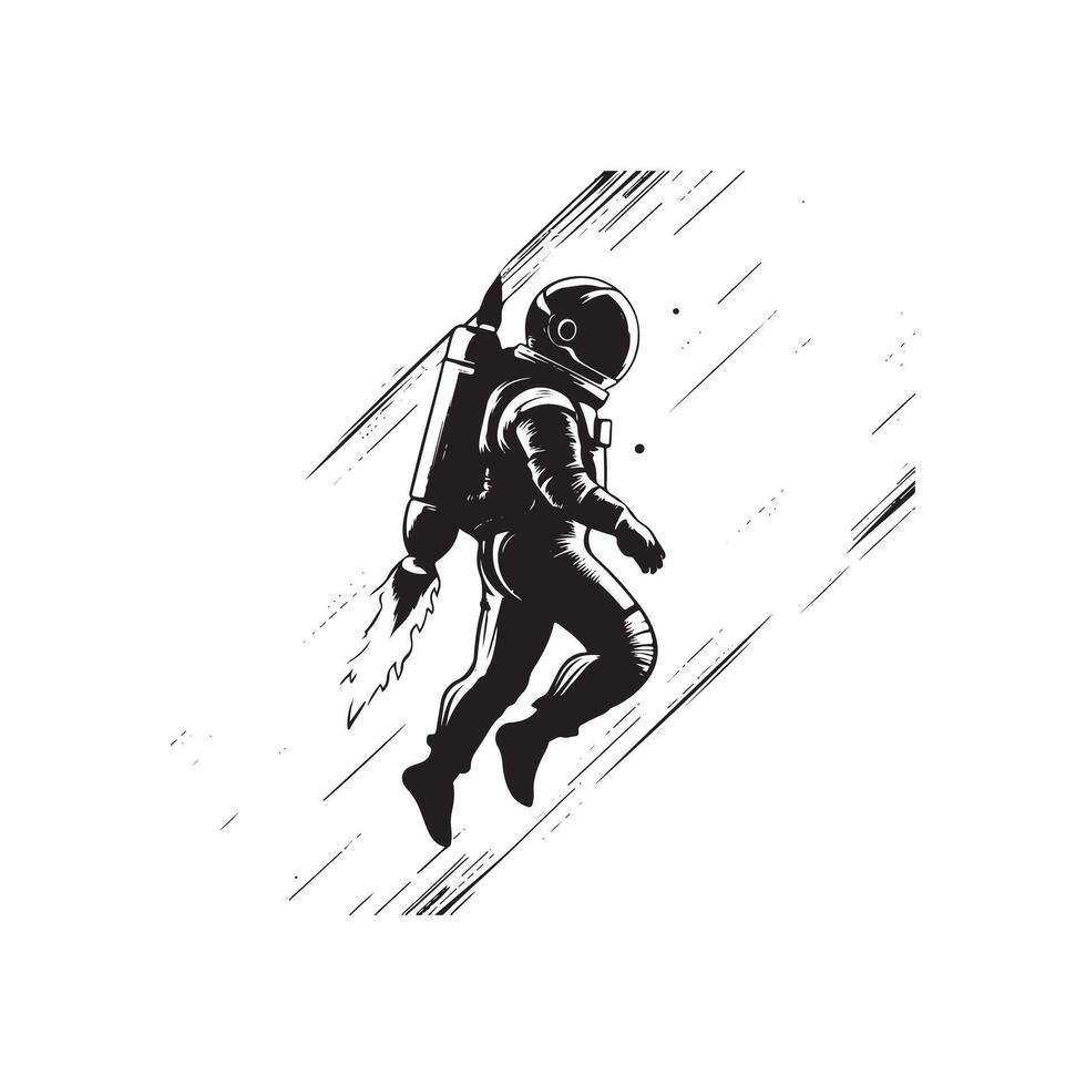 space astronaut illustration design on white background vector