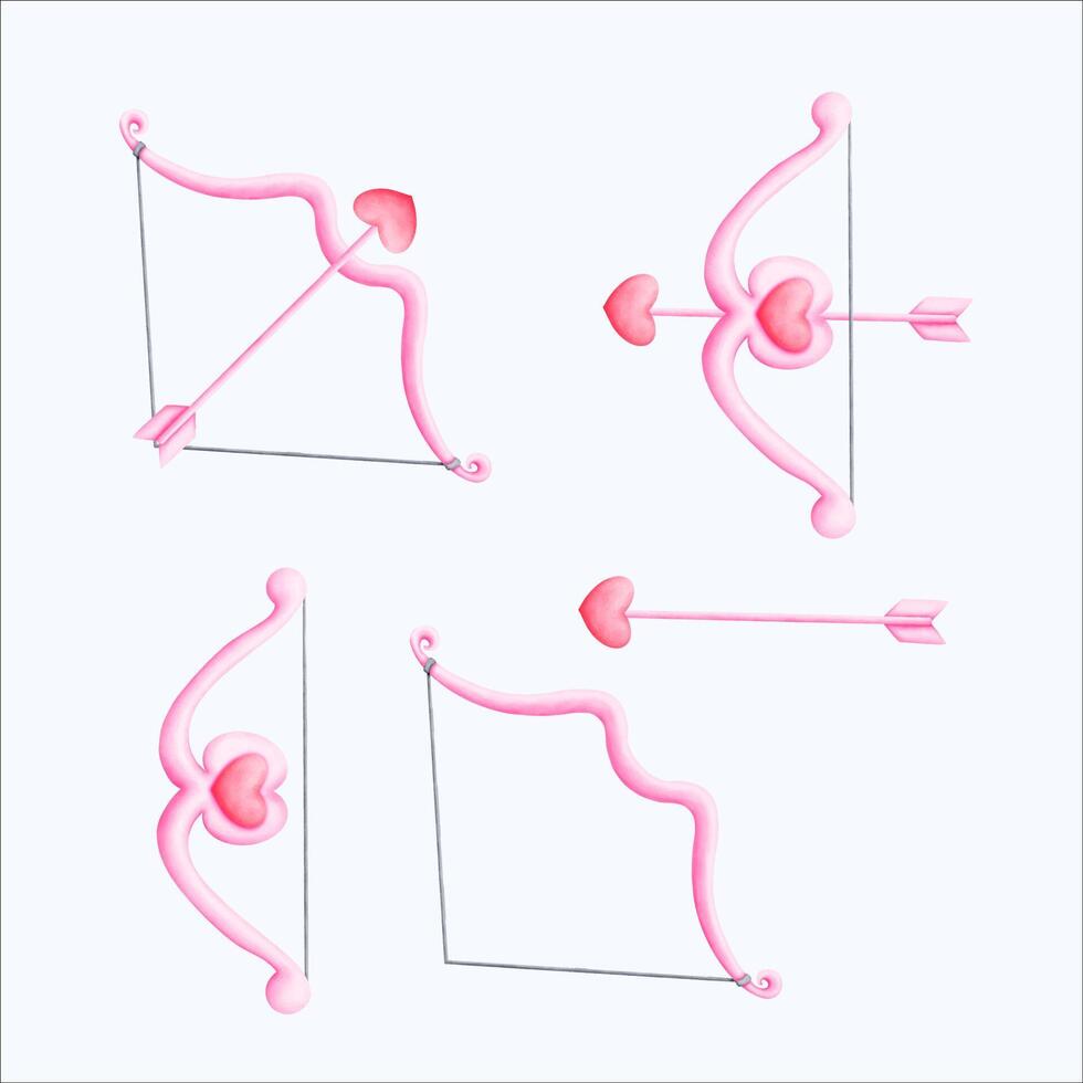 Handpainted Watercolor Arrow Illustration vector