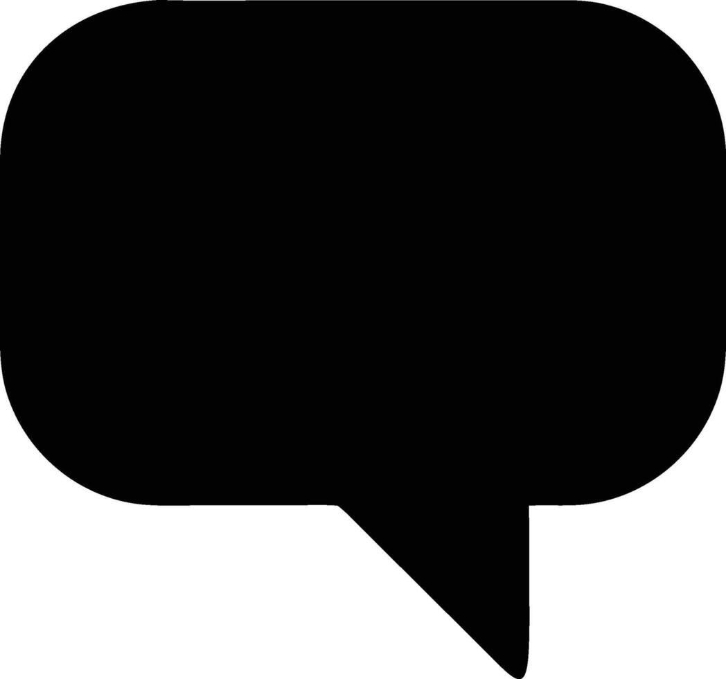 a black speech bubble vector