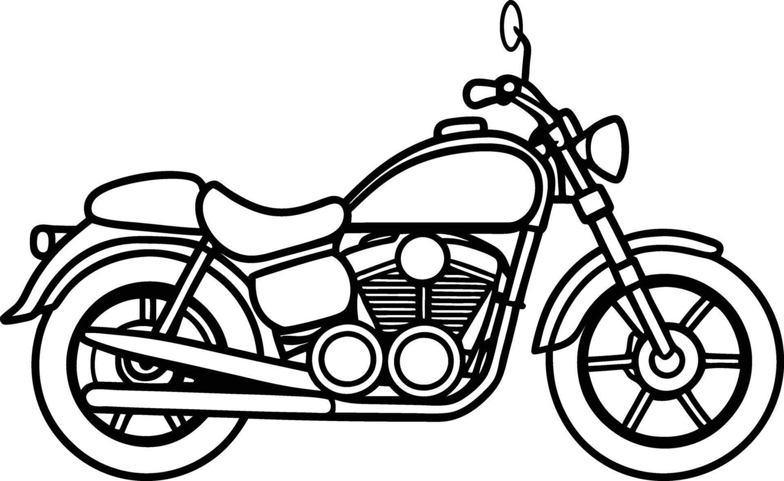 honda rebel motorcycle illustration vector