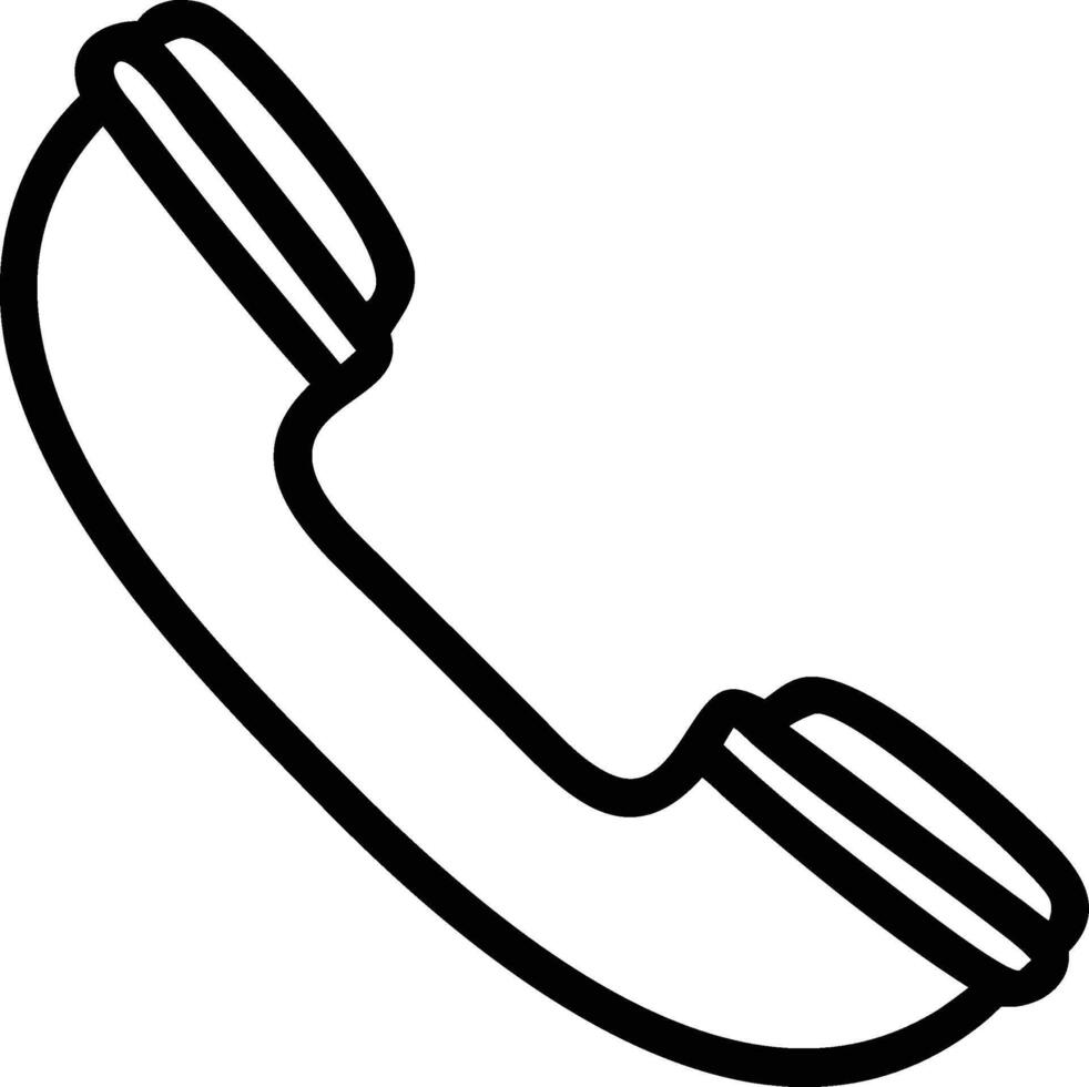 a black and white drawing of a telephone vector