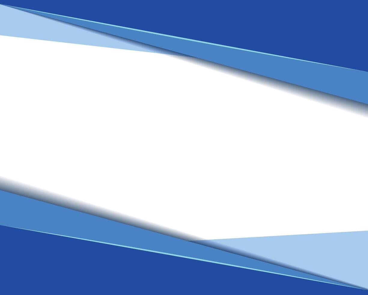 Blank background with abstract blue geometric frame vector
