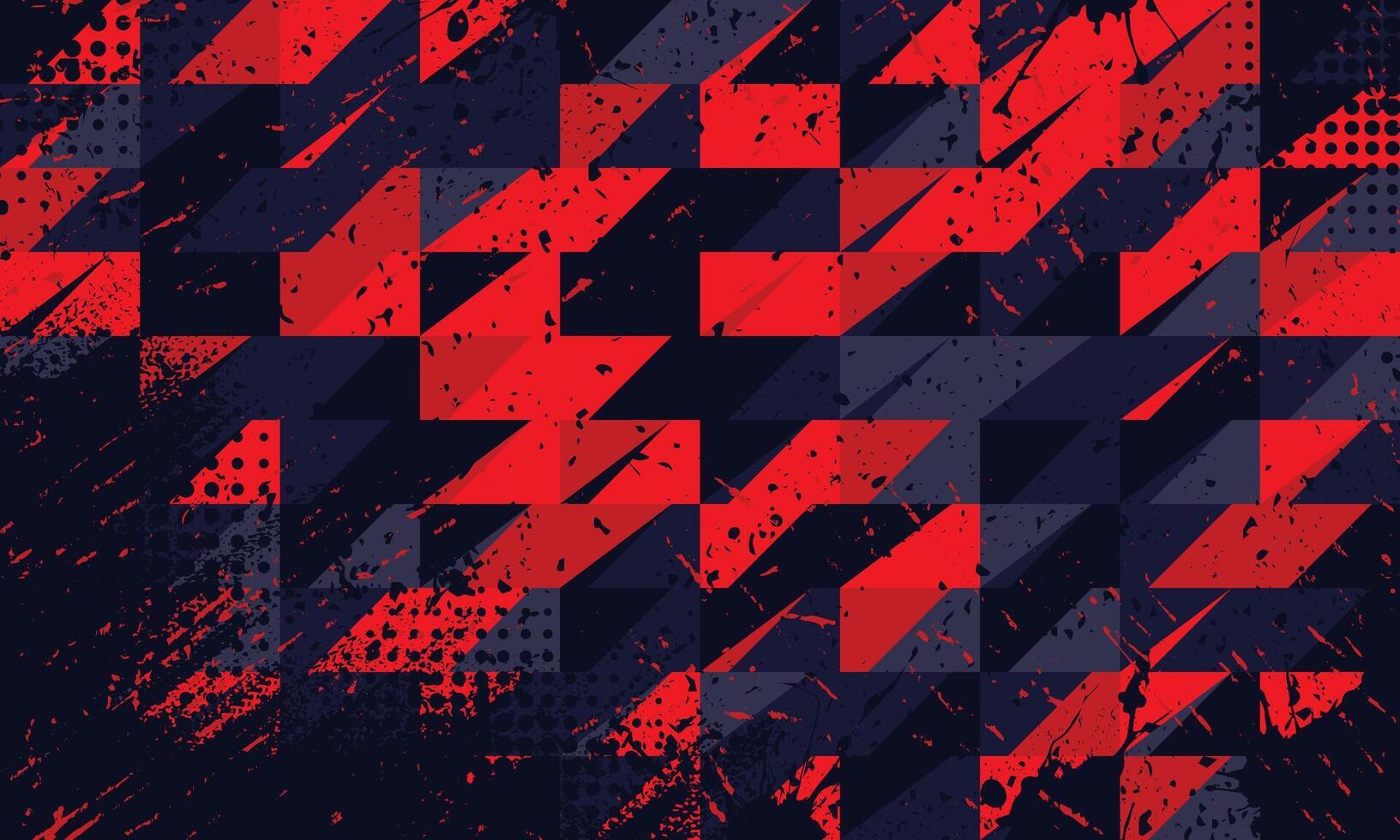 Geometric pattern background with grunge brush strokes for sports jersey fabric, racing, car wraps, etc vector