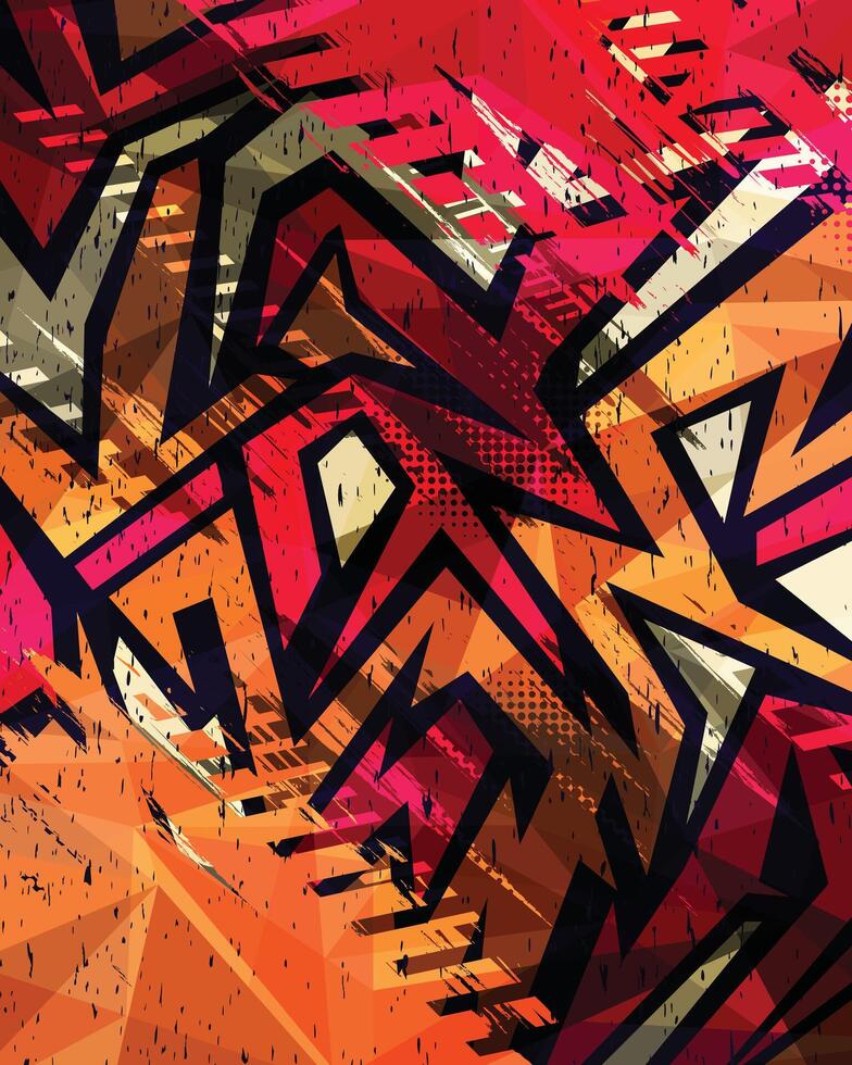 Abstract textured grunge brush strokes geometric striped pattern background vector
