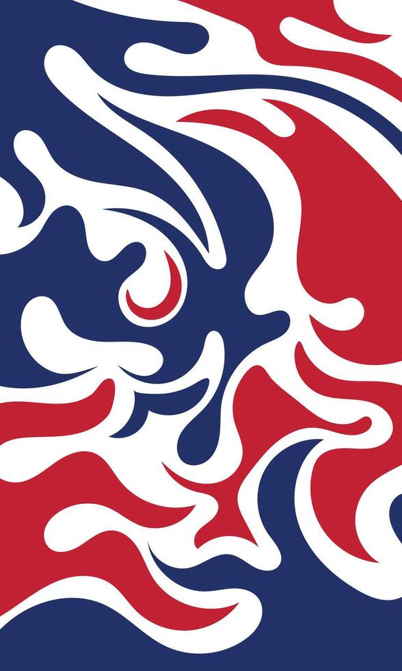 Abstract red and blue marble liquid background vector
