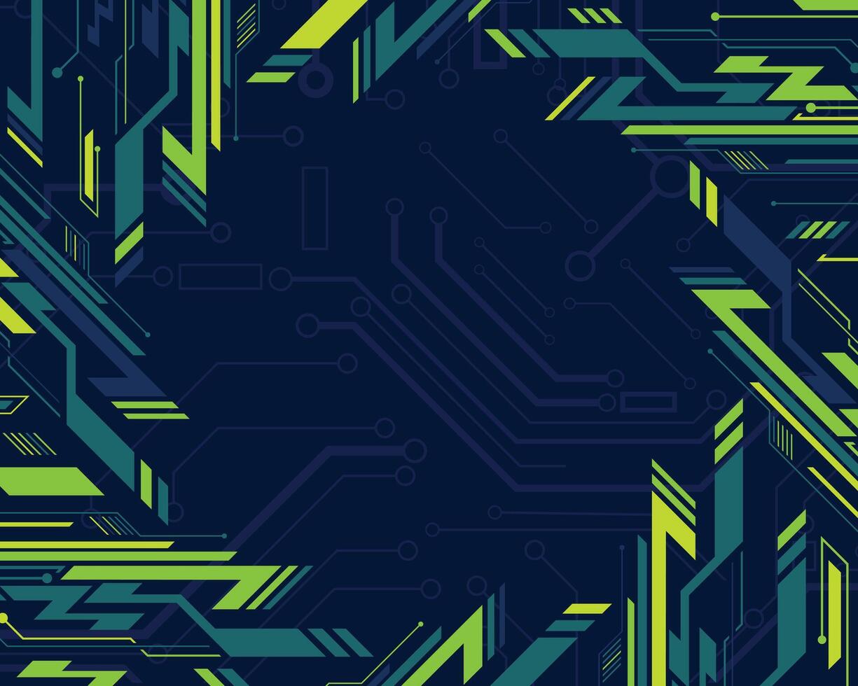 Abstract futuristic technology border background vector