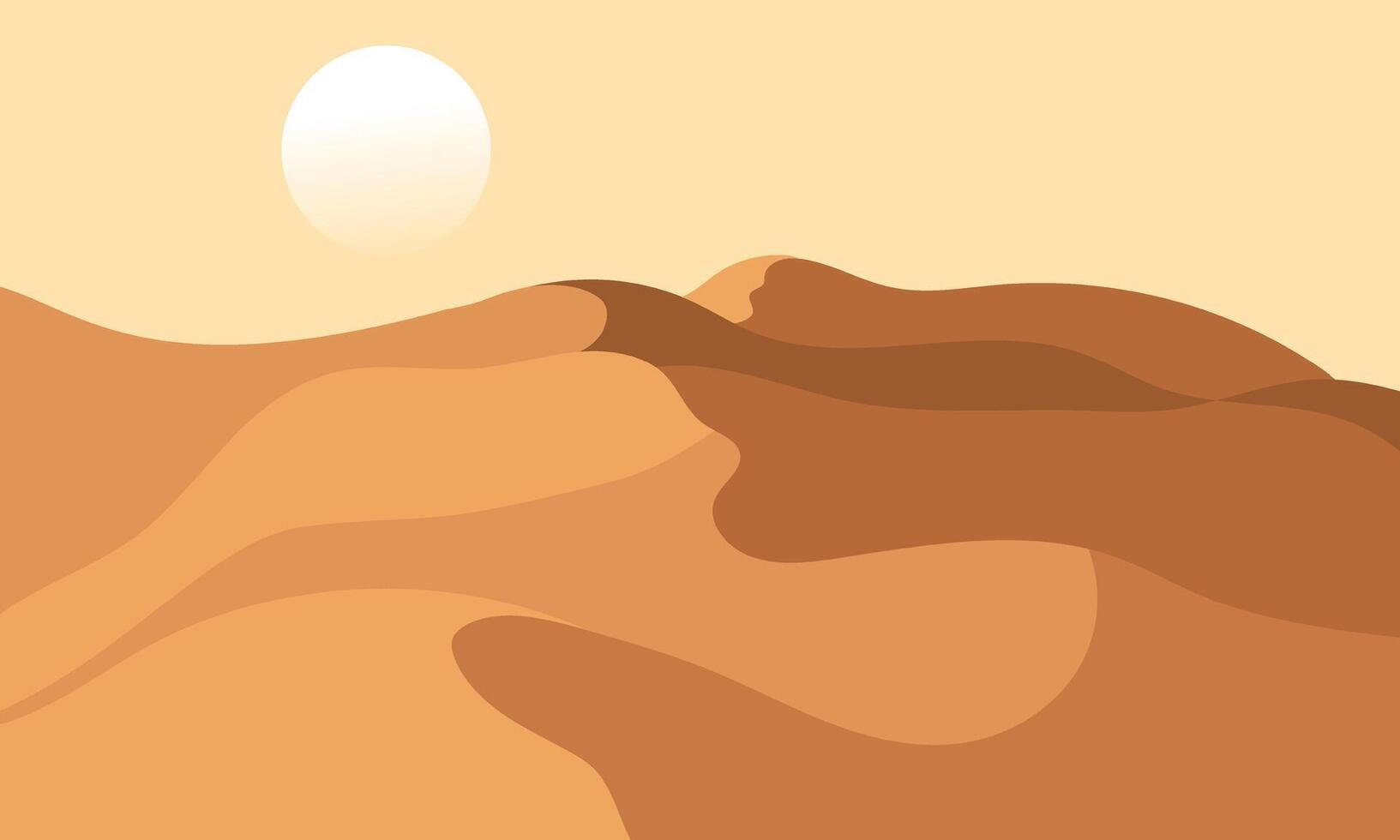illustration of desert landscape design vector