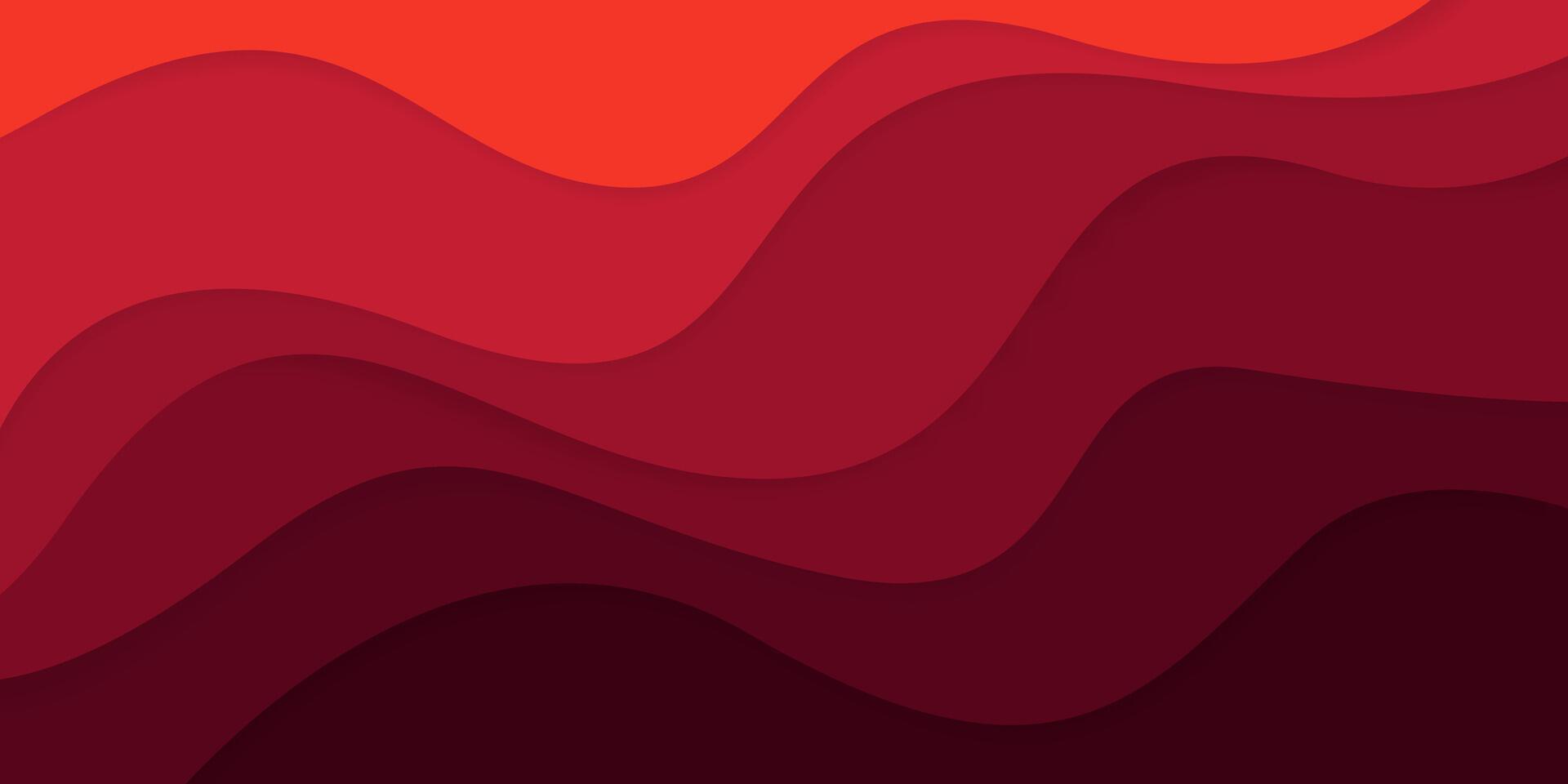 red wavy papercut style design background suitable for wallpaper,banner background vector