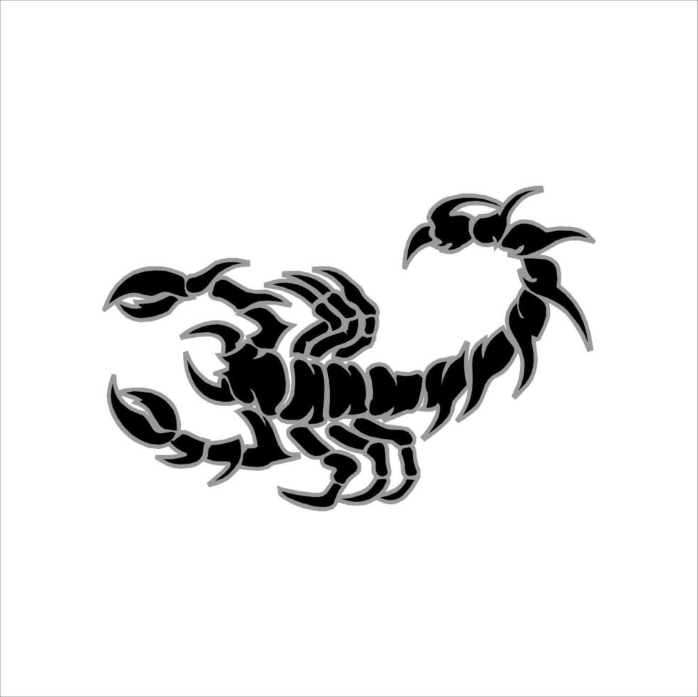a scorpion tattoo on a white background vector