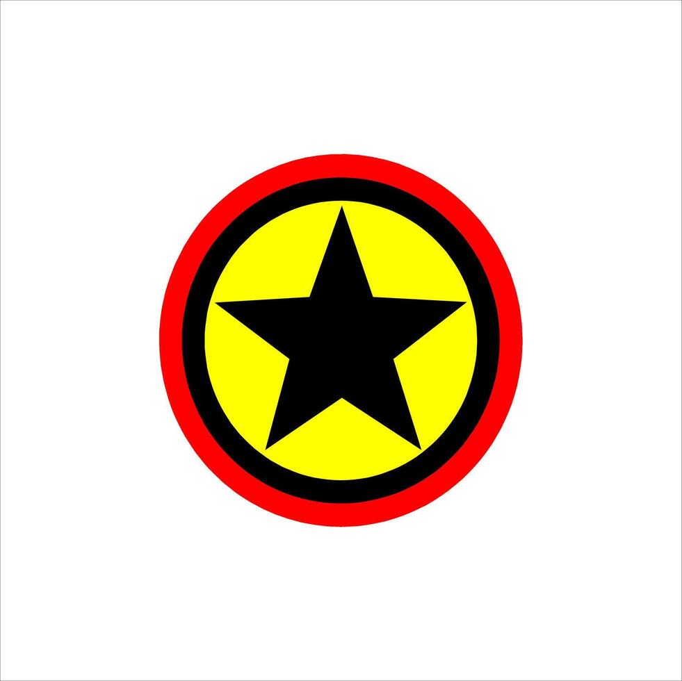Star logo in colorful circle vector