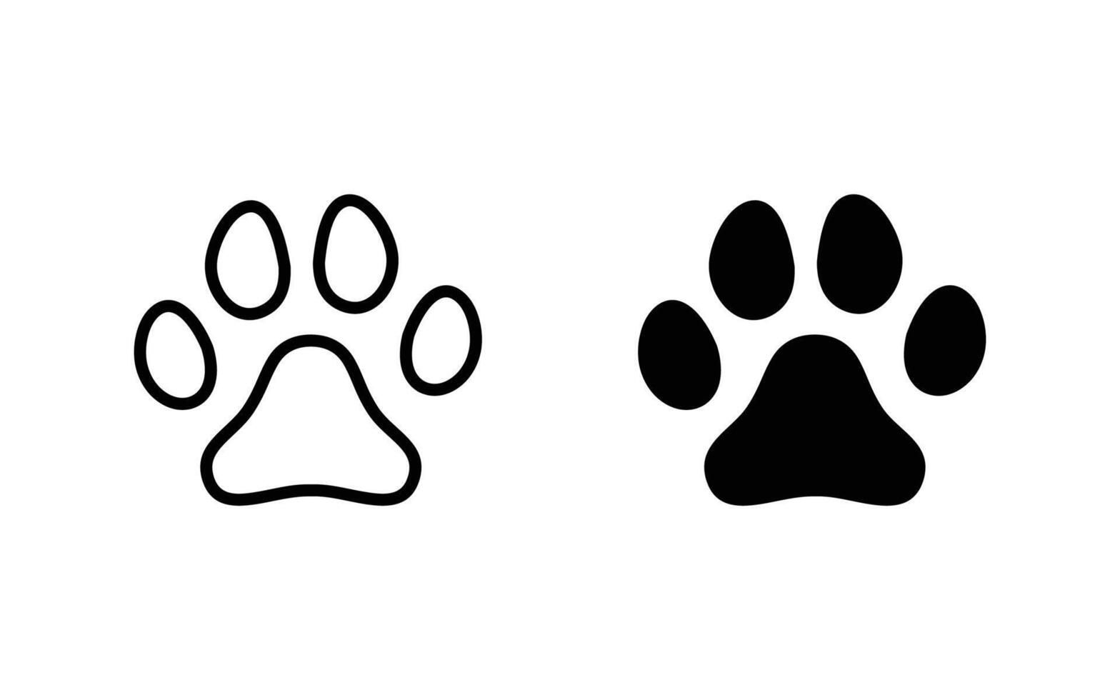 paw print icon vector