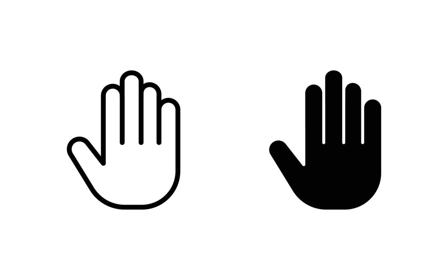 hand stop icon vector