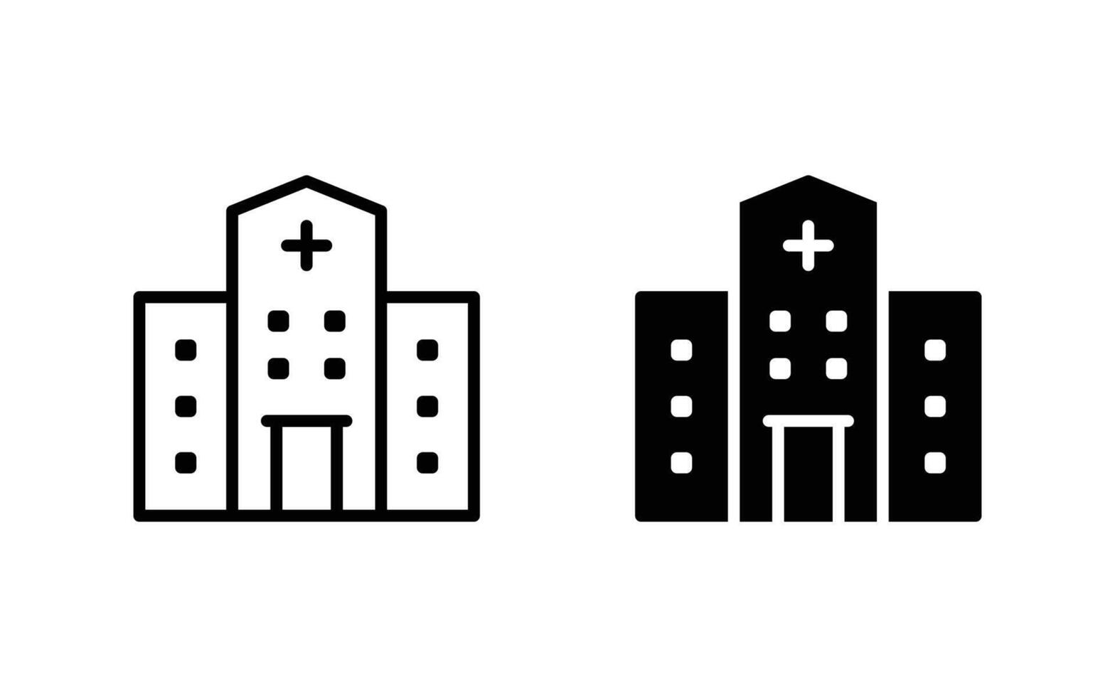hospital building icon vector