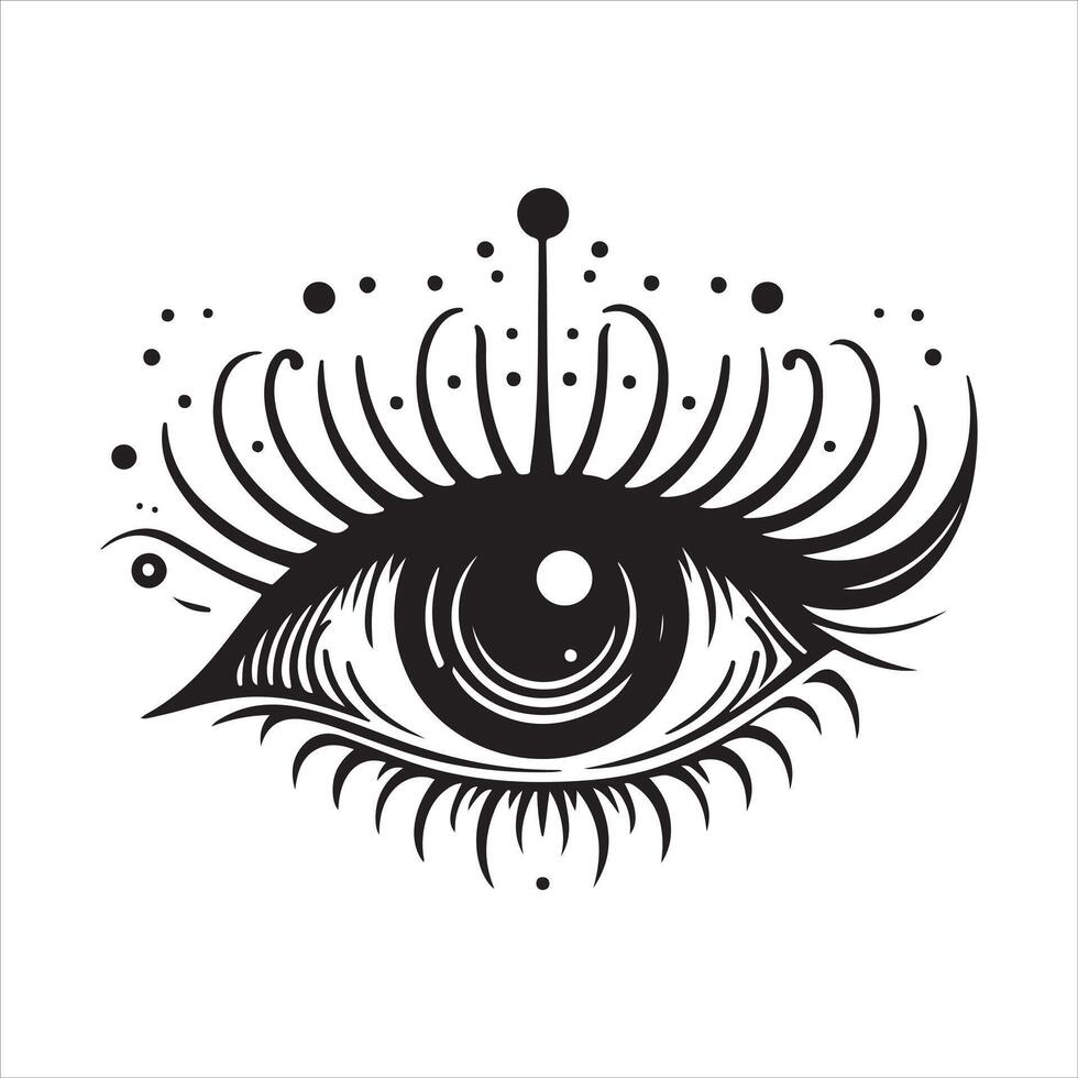 Eye Icon illustration Design for web, isolated on white background vector