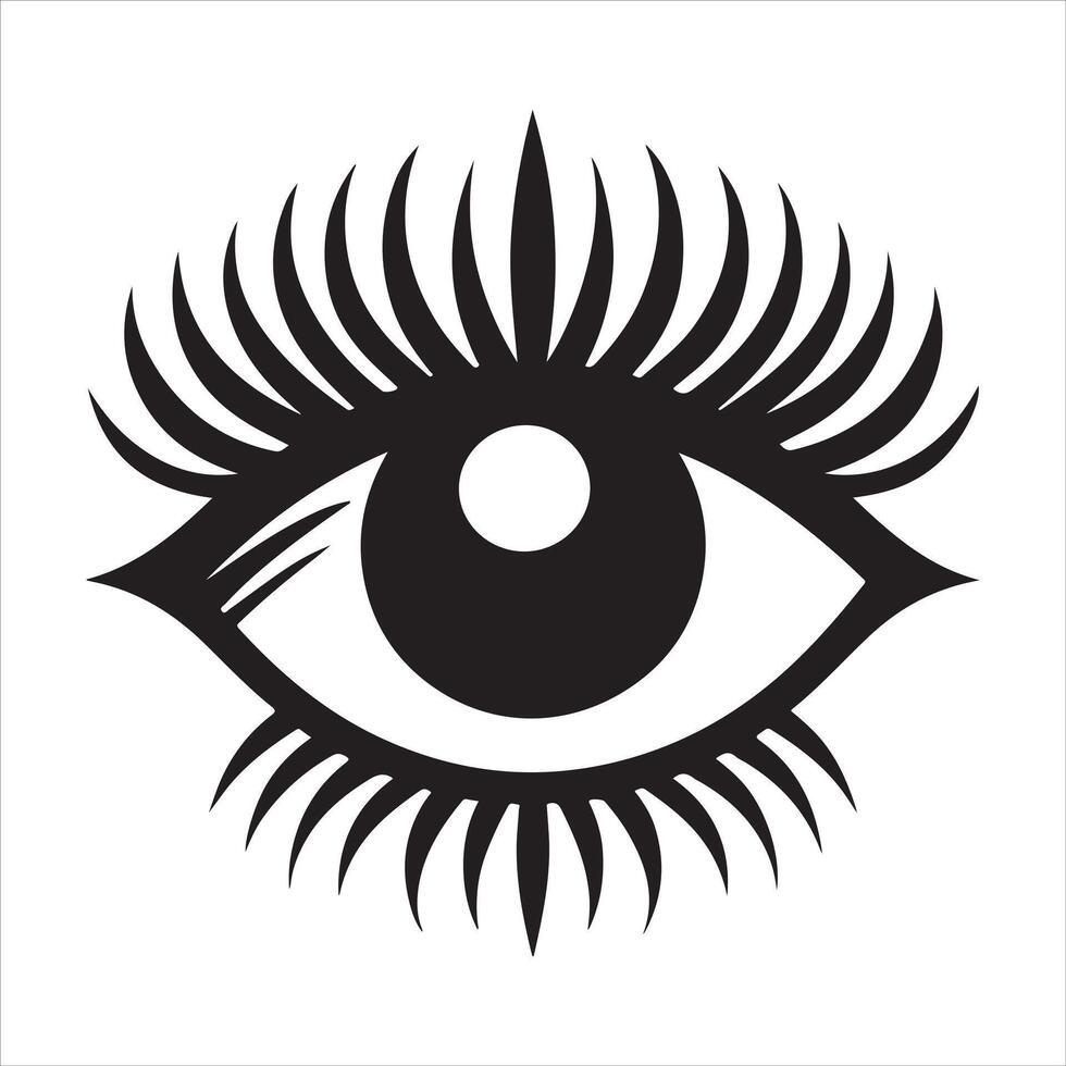 Eye Icon illustration Design for web, isolated on white background vector