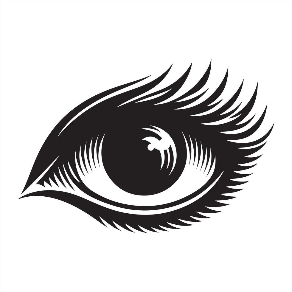 Eye Icon illustration Design for web, isolated on white background vector