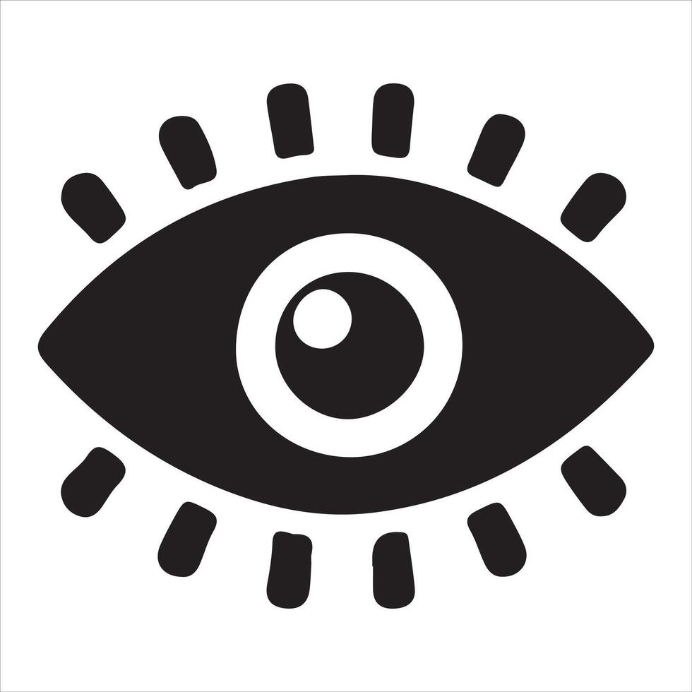 Eye Icon illustration Design for web, isolated on white background vector