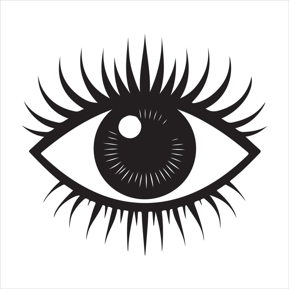 Eye Icon illustration Design for web, isolated on white background vector