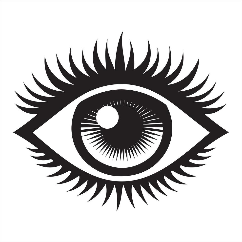 Eye Icon illustration Design for web, isolated on white background vector