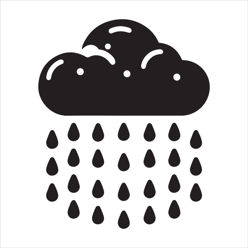 Clouds Silhouette Isolated. Weather icons. Silhouette, rain, clouds, sun, snow, cold, heat weather icons vector