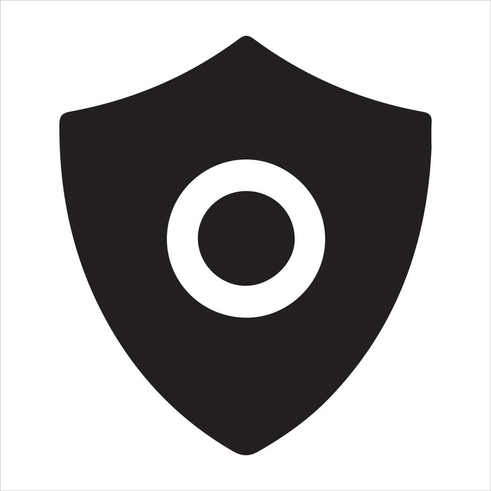 Shield icon set in vintage style. Protect shield security line icons. Badge quality symbol, sign, logo or emblem. illustration vector