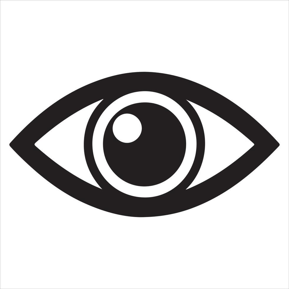 Eye Icon illustration Design for web, isolated on white background vector