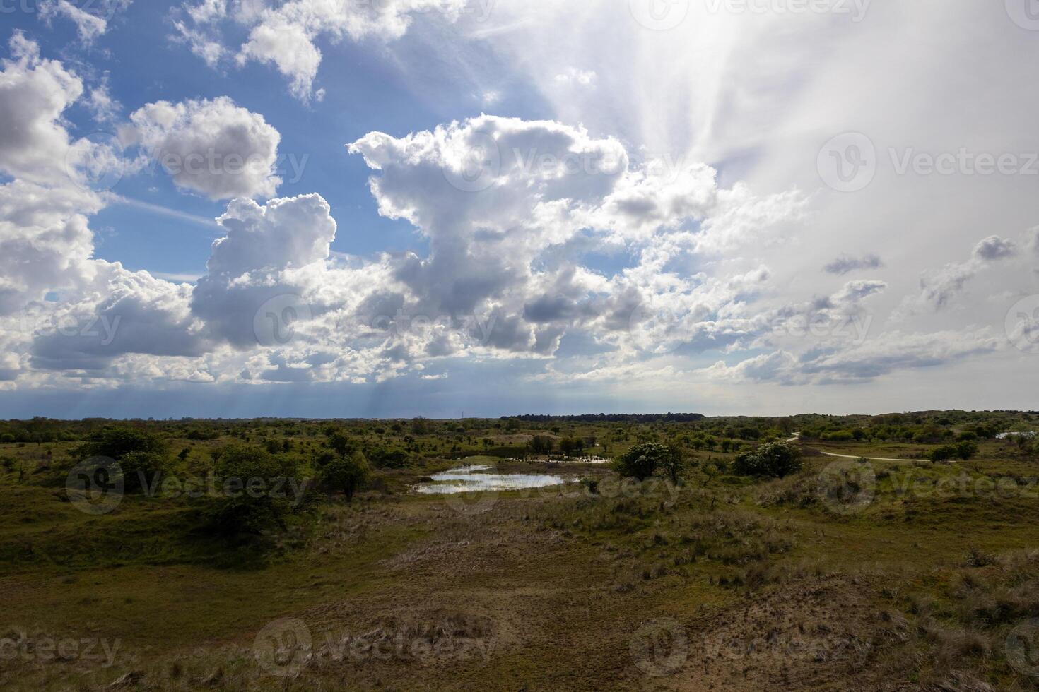 scenic landscape shot with a wide angle lens photo
