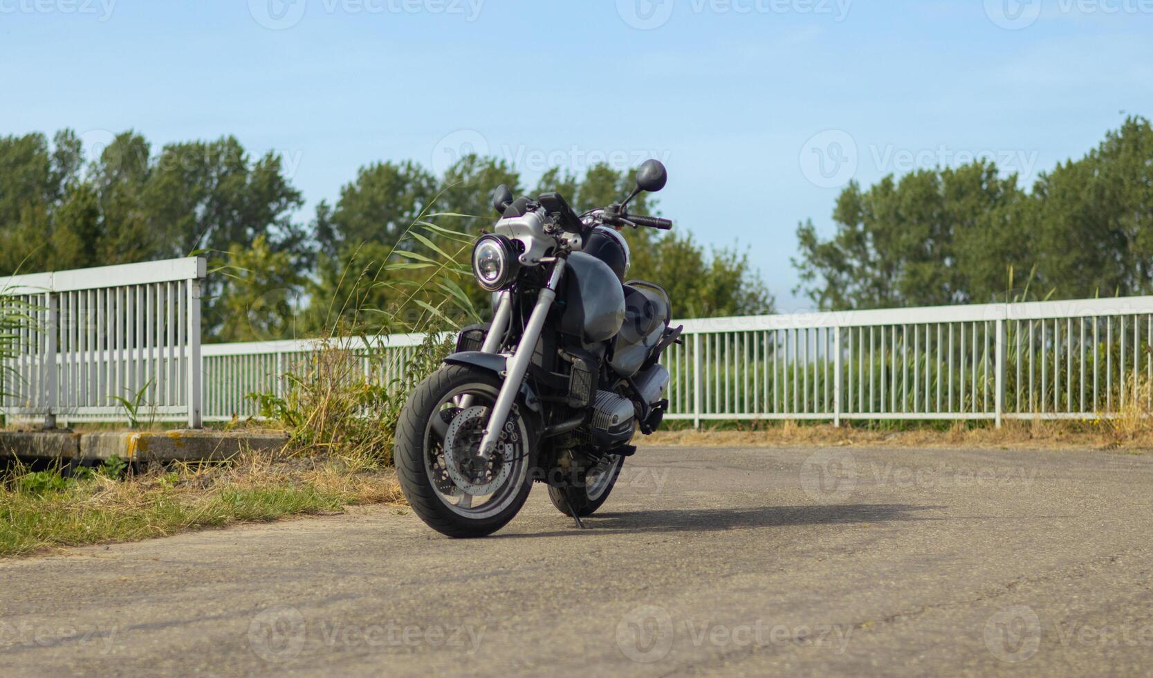 motorbike parked on the street photo