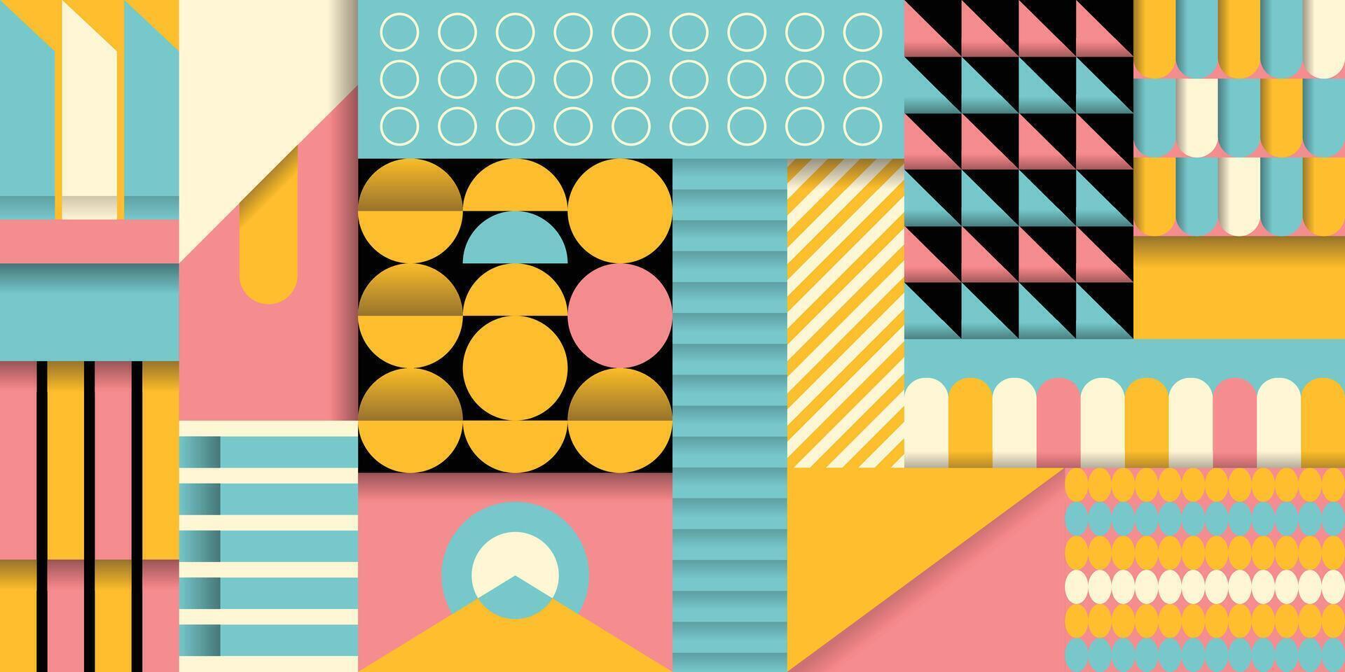 Colorful and abstract geometric poster design. Polygonal modern backdrop template. vector