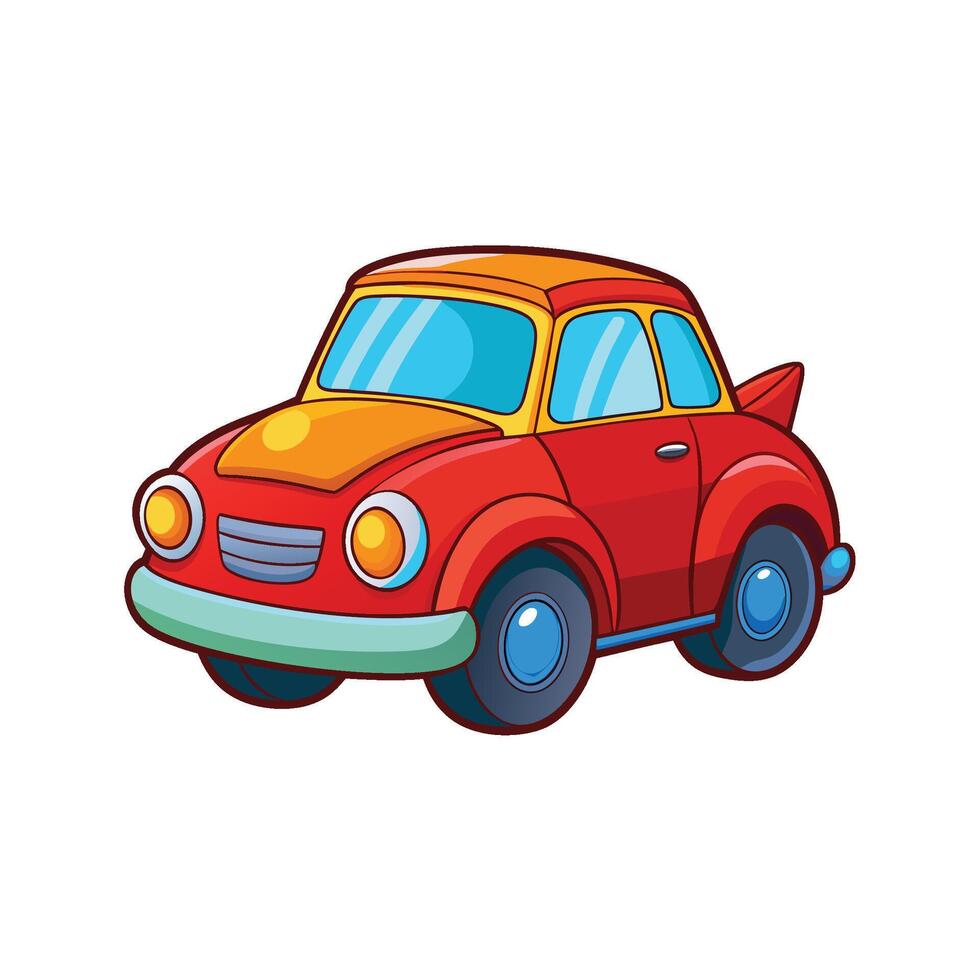 Car Cartoon drawing style design vector
