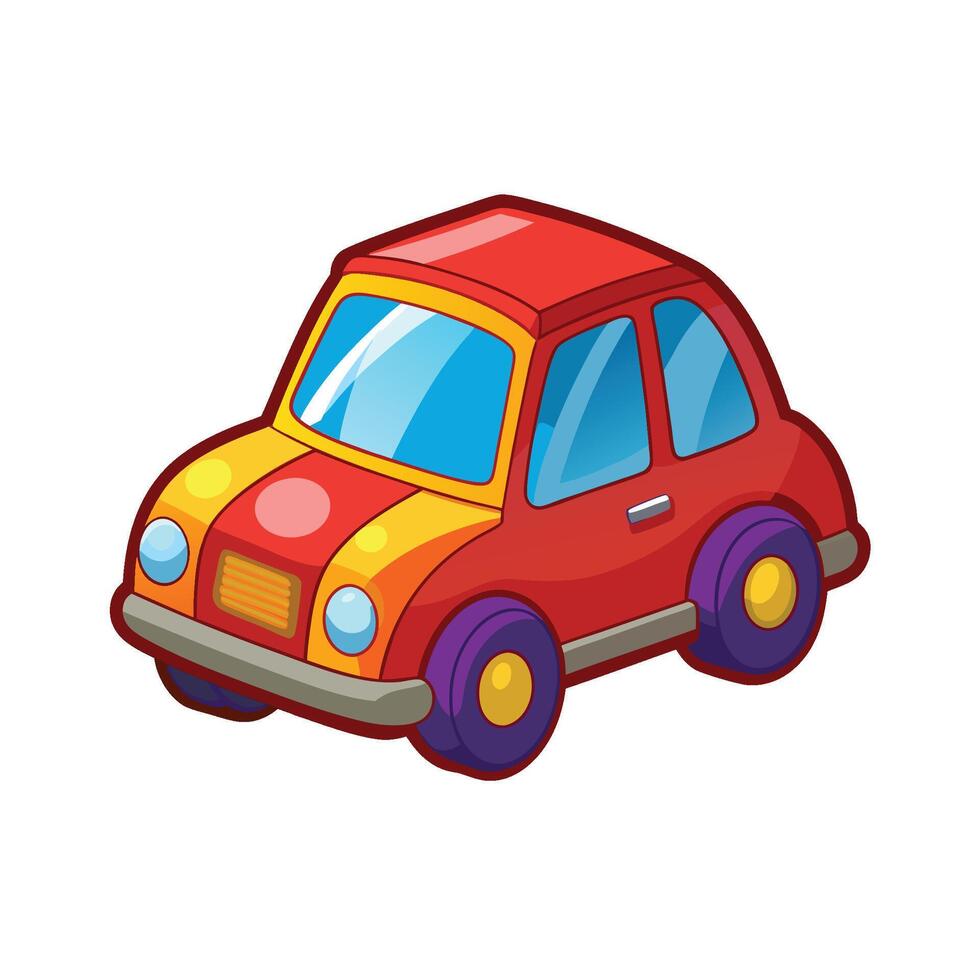 Car Cartoon drawing style design vector