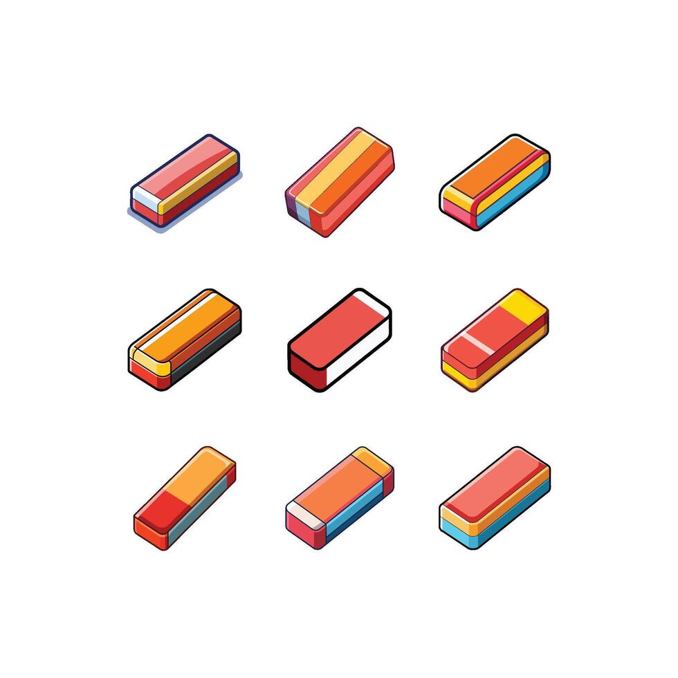 Eraser icon design set on white background vector