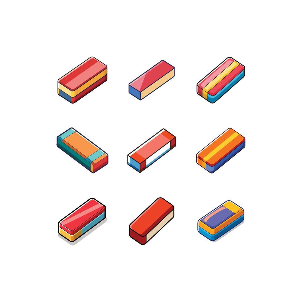 Eraser icon design set on white background vector