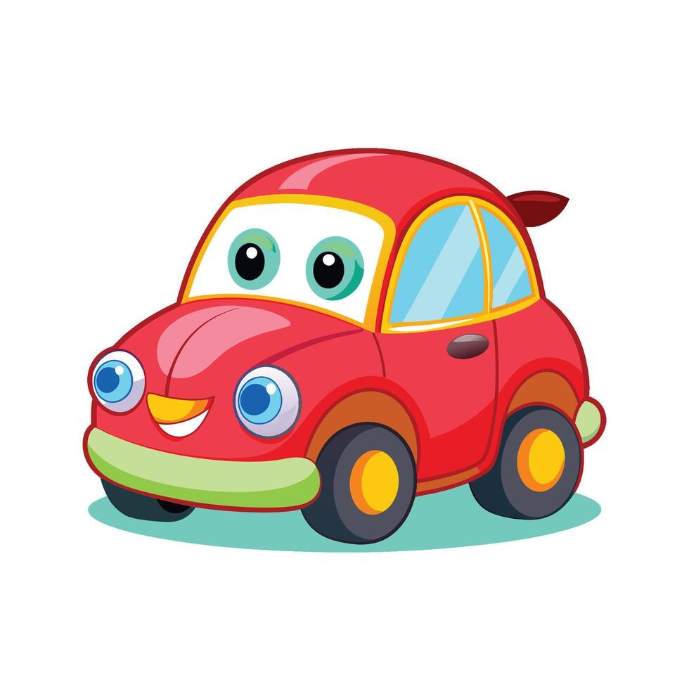 Car Cartoon drawing style design vector