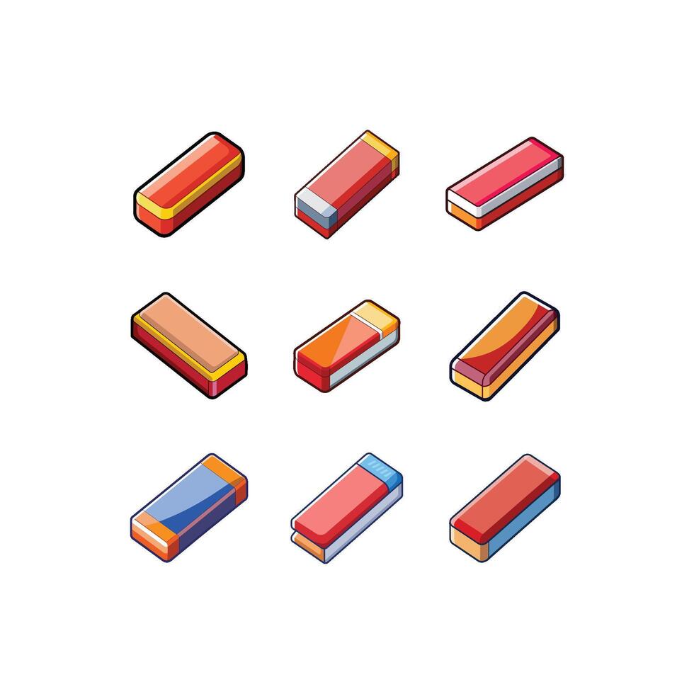 Eraser icon design set on white background vector
