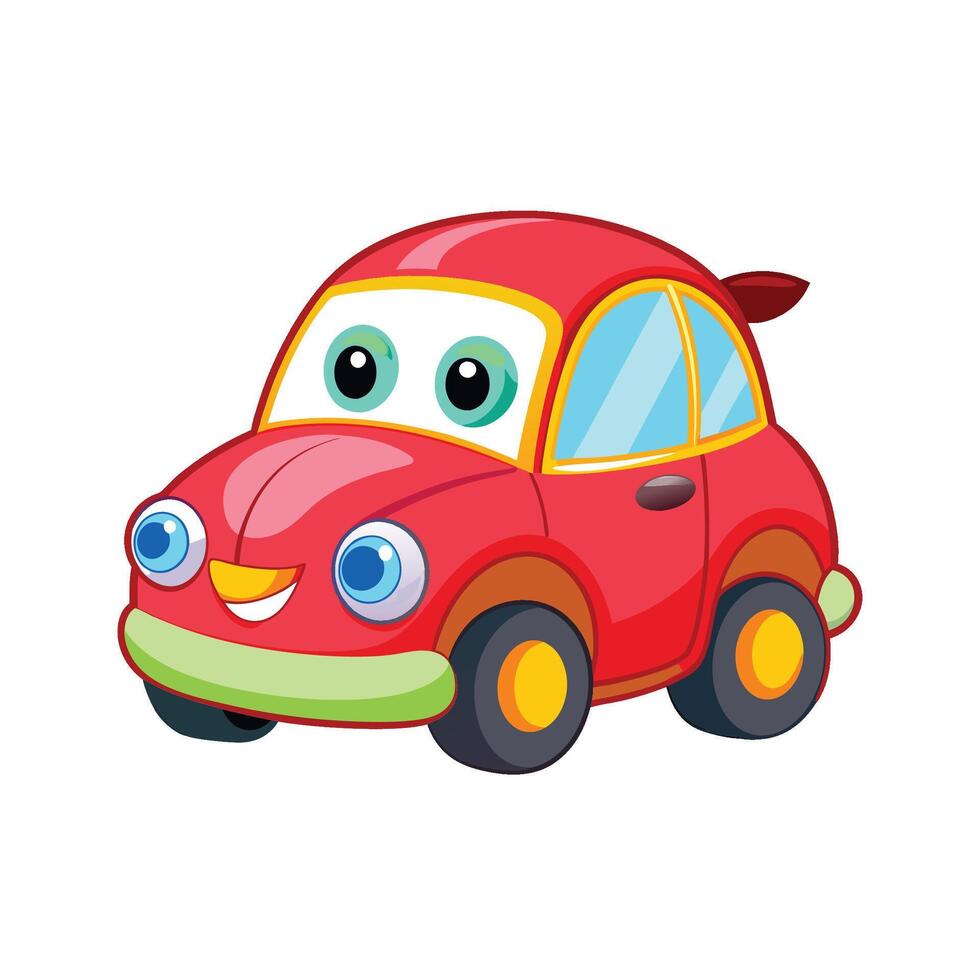 Car Cartoon drawing style design vector