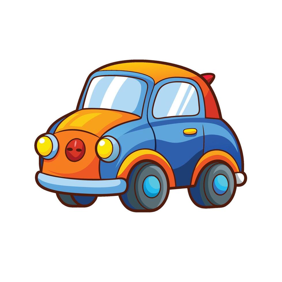 Car Cartoon drawing style design vector