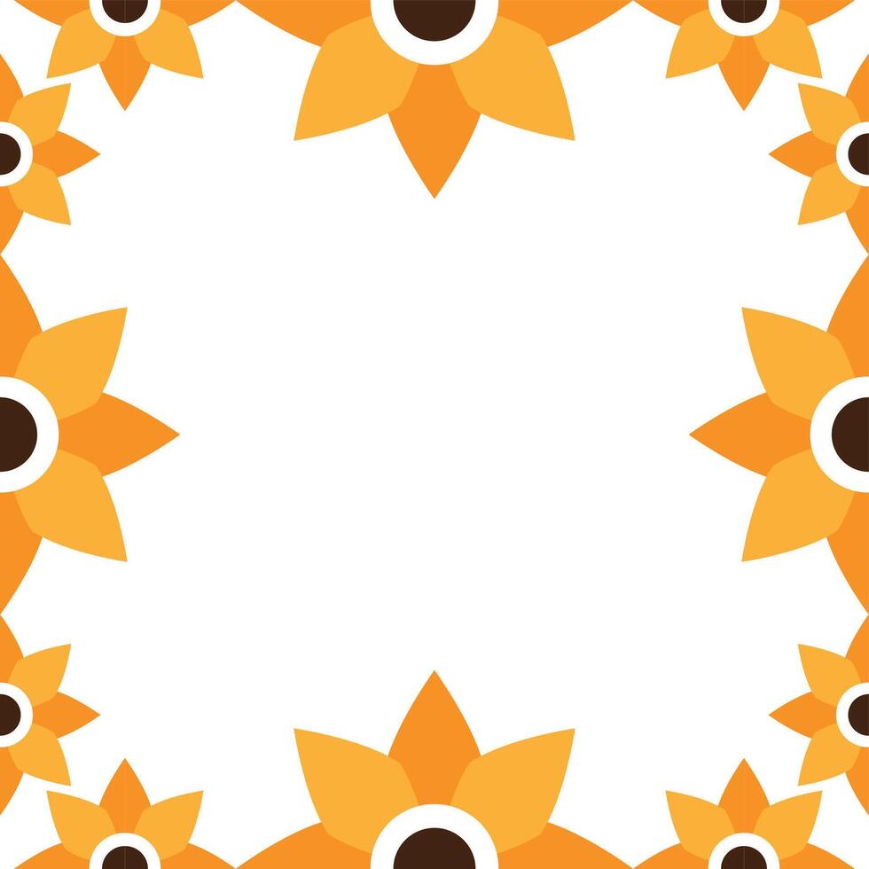 floral frame with floral element design vector