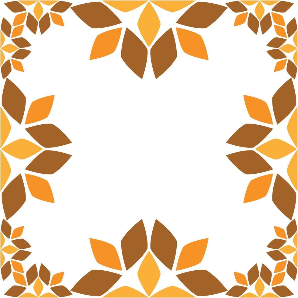 floral frame with floral element design vector