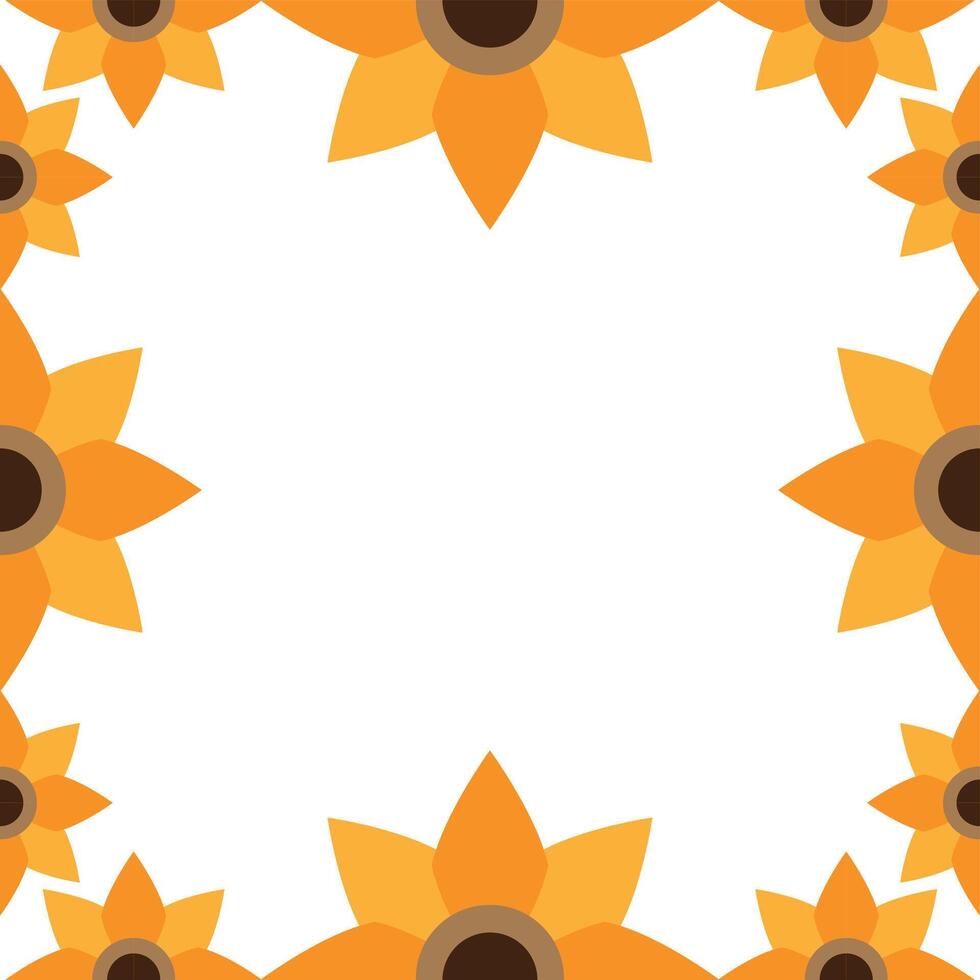 floral frame with floral element design vector