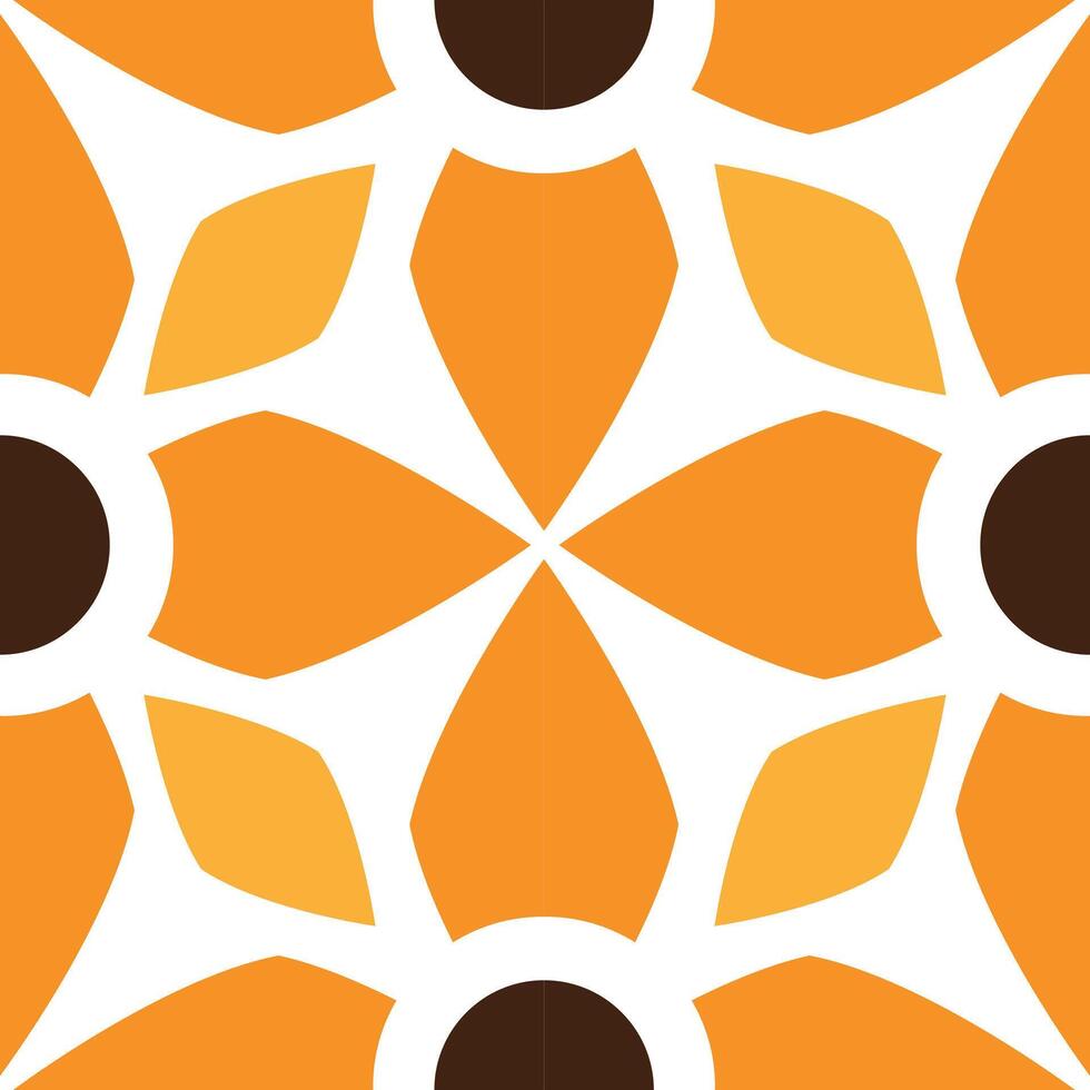 Seamless pattern with abstract flowers vector