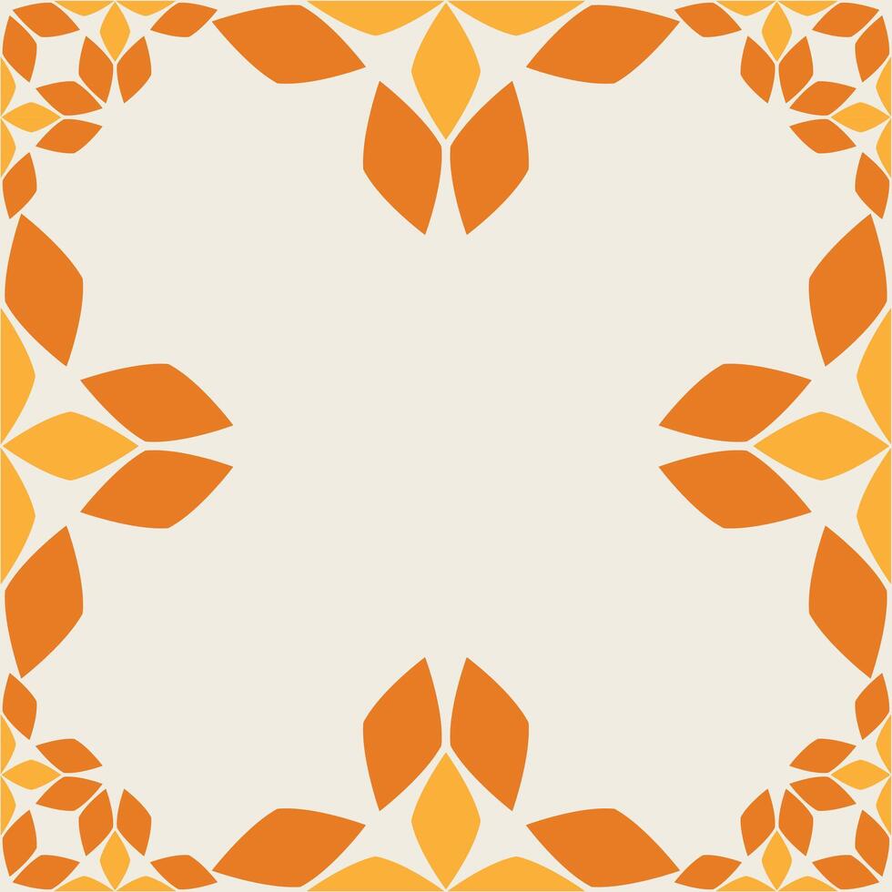 floral frame with floral element design vector