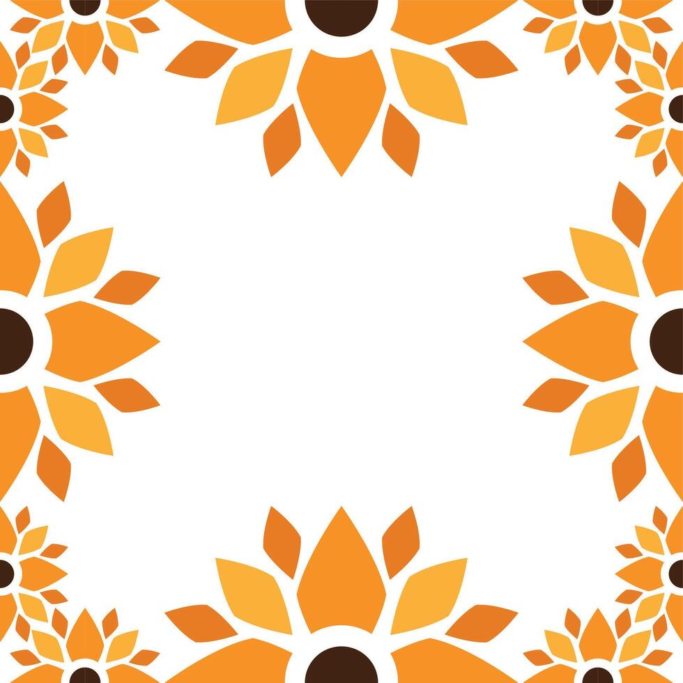 floral frame with floral element design vector