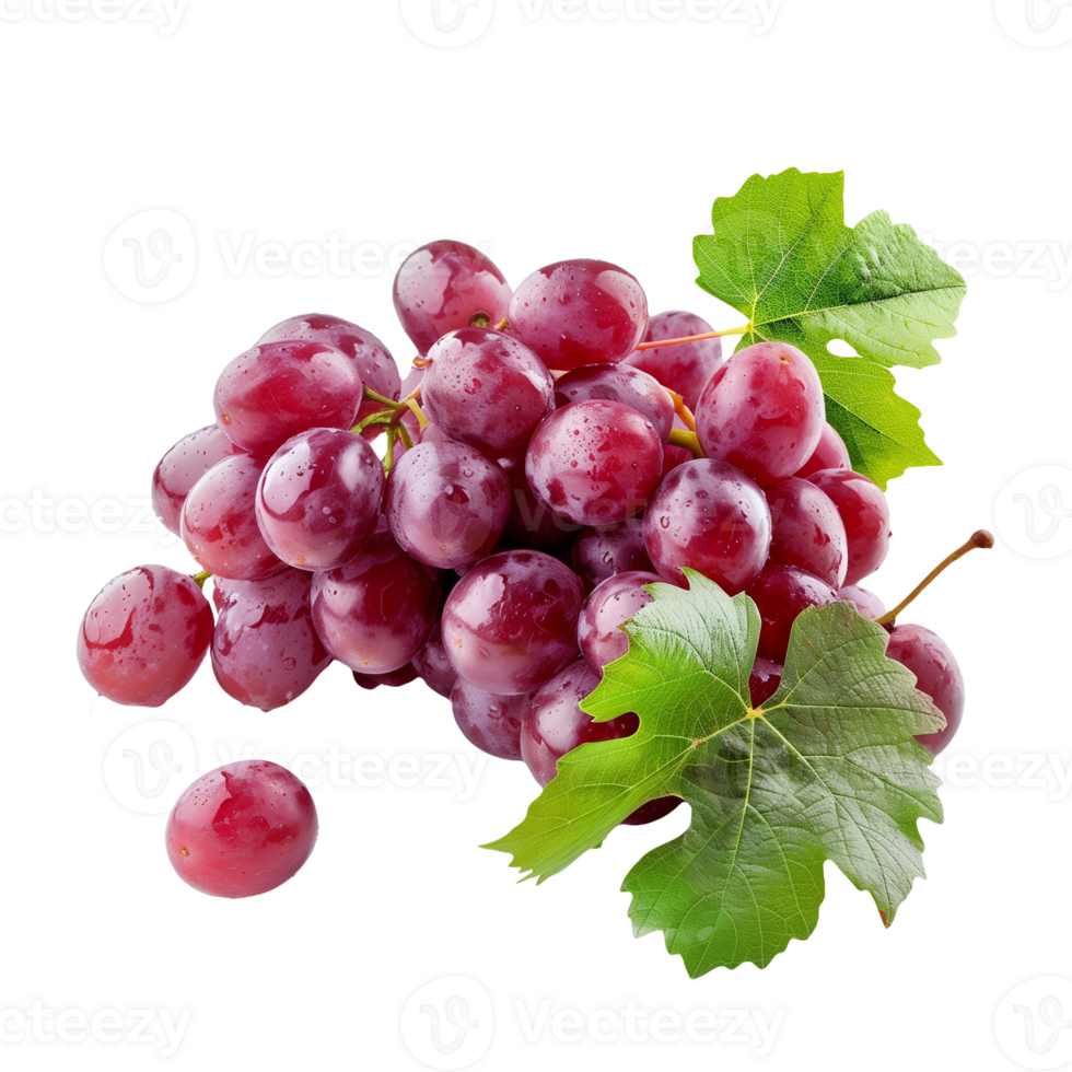 Red Grapes Isolated on Transparent Background png