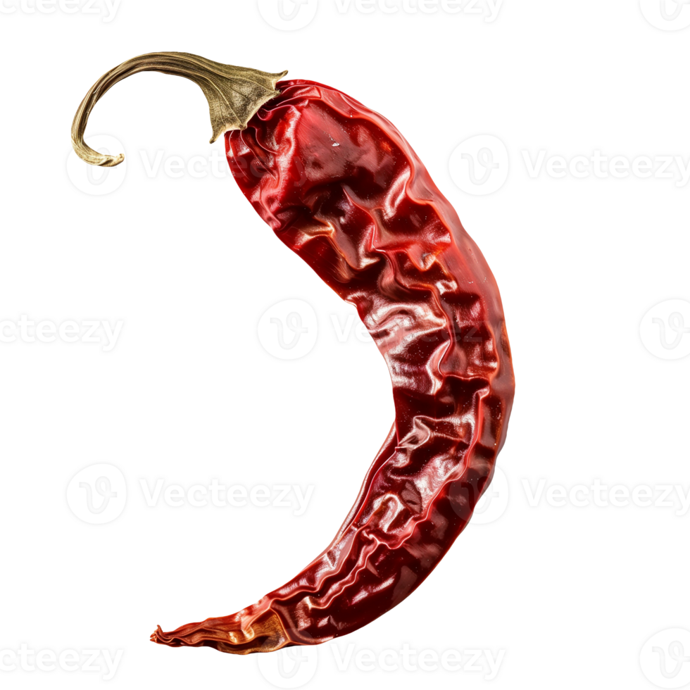 Dried Red Chili Isolated on Transparent Background png