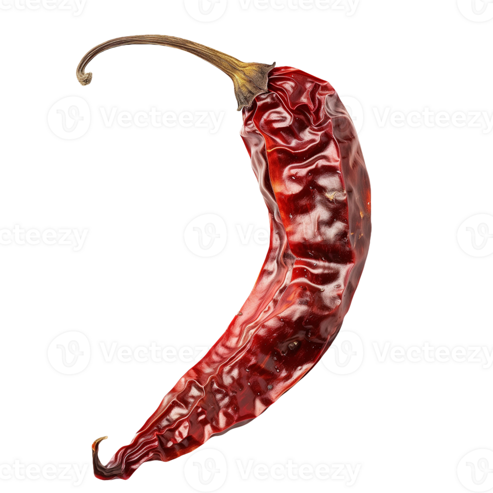 Dried Red Chili Isolated on Transparent Background png