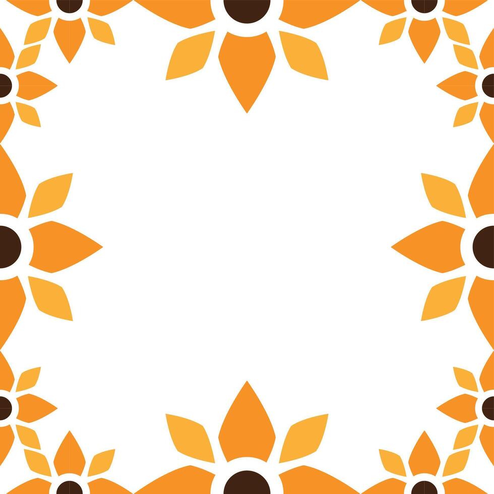 floral frame with floral element design vector