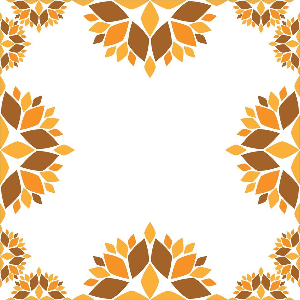 floral frame with floral element design vector