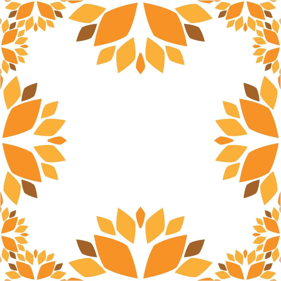 floral frame with floral element design vector
